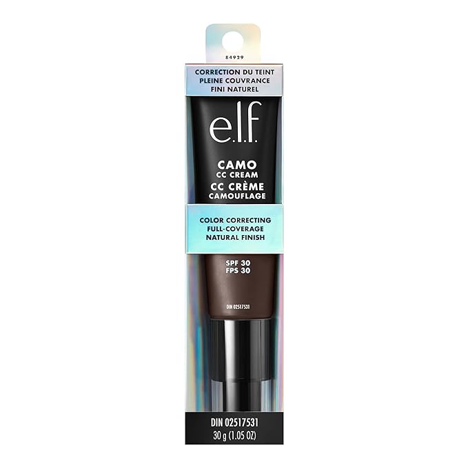 e.l.f. Camo CC Cream, Color Correcting Medium-To-Full Coverage N, (30g) 1.05 Oz