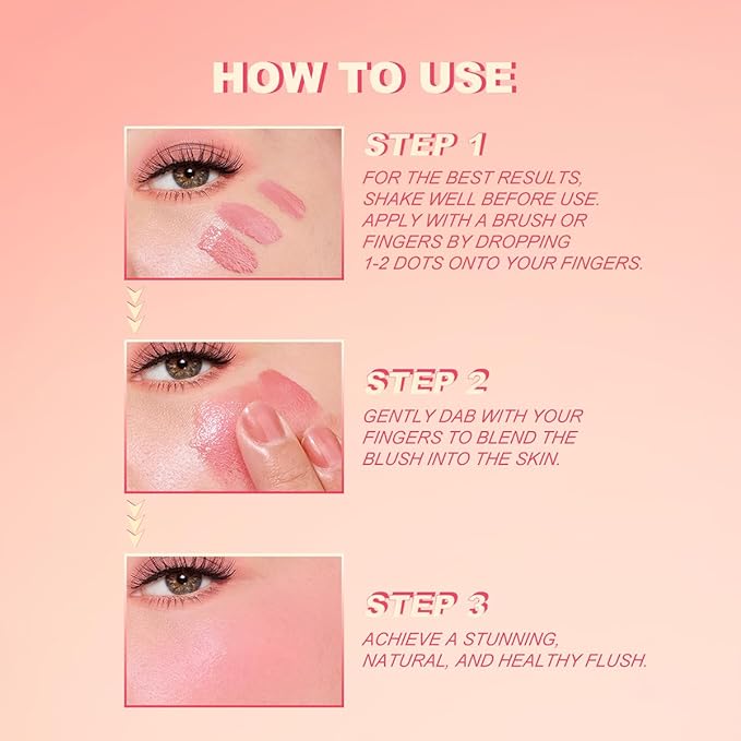 YOUNG VISION Liquid Cheek Blush -Soft Cream Rouge/Blusher Dewy Finish