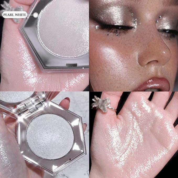 Pearl White Shimmer Glitter Highlighter Highlight Makeup Contour