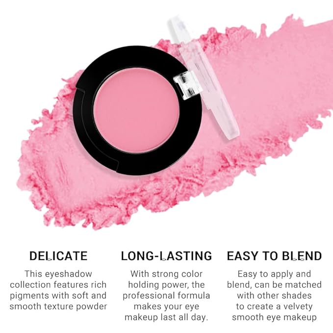 Monochrome Matte Eyeshadow Makeup Palette,Highly Pigmented Grapefruit Color Eyeshadow Palette,Matte Pressed Powder Eye shadow Makeup,Single Vegan Eye Shadow,Daily Evening Women Girls Eyeshadow Gift10#