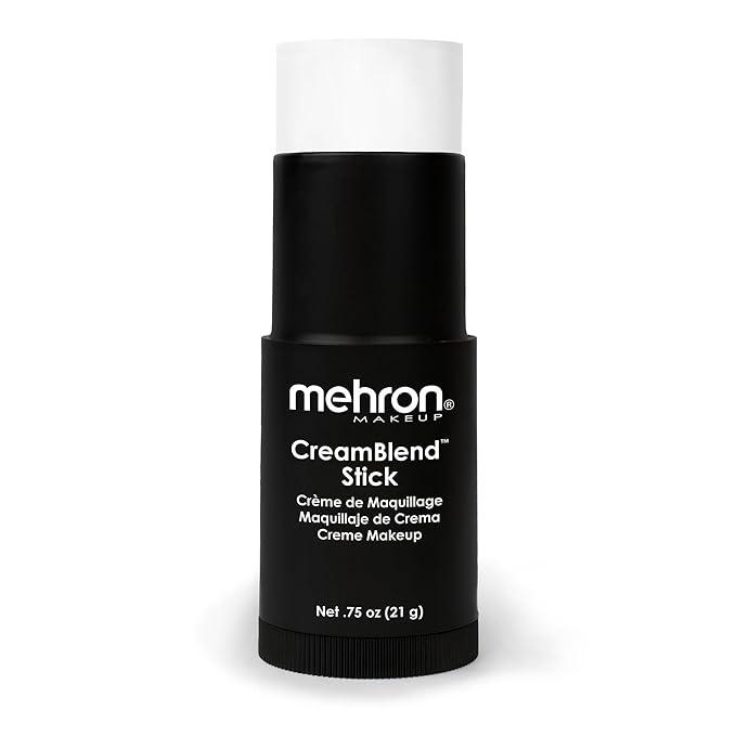 Mehron Makeup CreamBlend Stick | Face Paint, Body g) (White) 75 oz