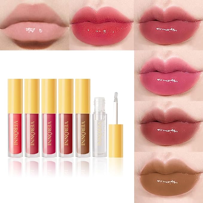 VERONNI 6 Colors Lip Tinted Stain Set,Hydrating