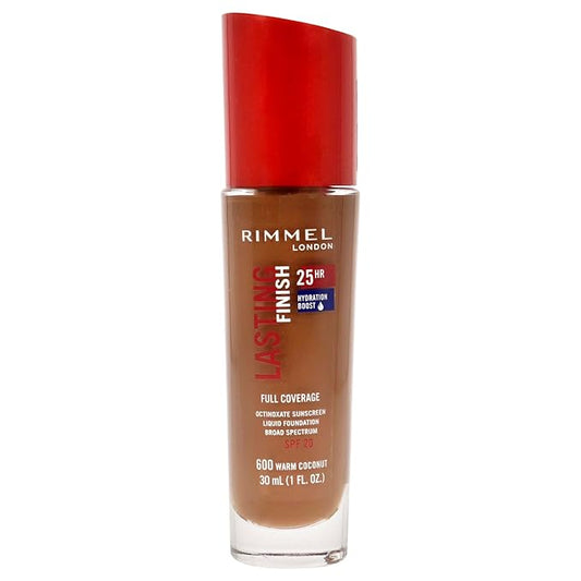 Rimmel London Lasting Finish 25HR - 600 Warm Coverage, Waterproof, 1oz