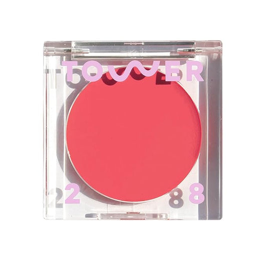 Tower 28 Beauty BeachPlease Cream Blush for Cheeks and Lips - Multi-Purpose Lip and Cheek Tint in Pink Blush - for Sensitive Skin – Color HAPPY HOUR, Luminous Finish