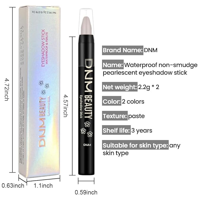 evpct 2Pcs Cream Eye Shadow Brightener Sticks Set for Eyes Waterproof, Ginger Matte Pencil Eye shadow Applicator Stick Pen Bulk Palette Makeup sombras en crema para ojos 29+29