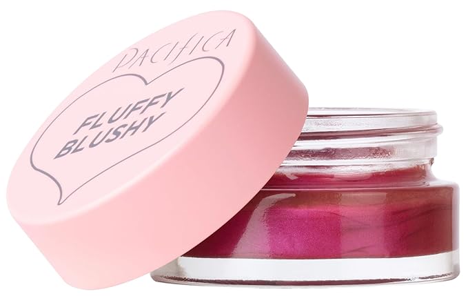 Pacifica Fluffy Blushy Cream Blush – Pink Haze Soft Coral Pink - Face Makeup - Whipped Blendable Blush for Cheeks Dark Pink Hydrating Blusher w/Vegan Collagen Light Airy Texture Sheer Buildable Color