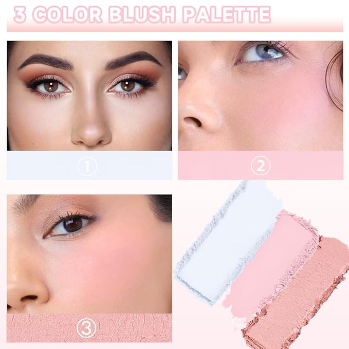 3 IN 1 Brown Nude Face Highlight Bronzer