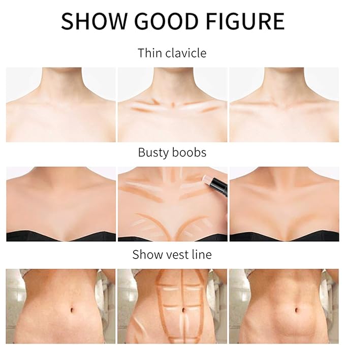 Double-End Contour Highlighter Stick, Face Contour Makeup Contouring