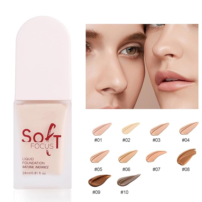 Full Coverage Foundation 10 Colors Natural Lightweight Smooth (Color 03)