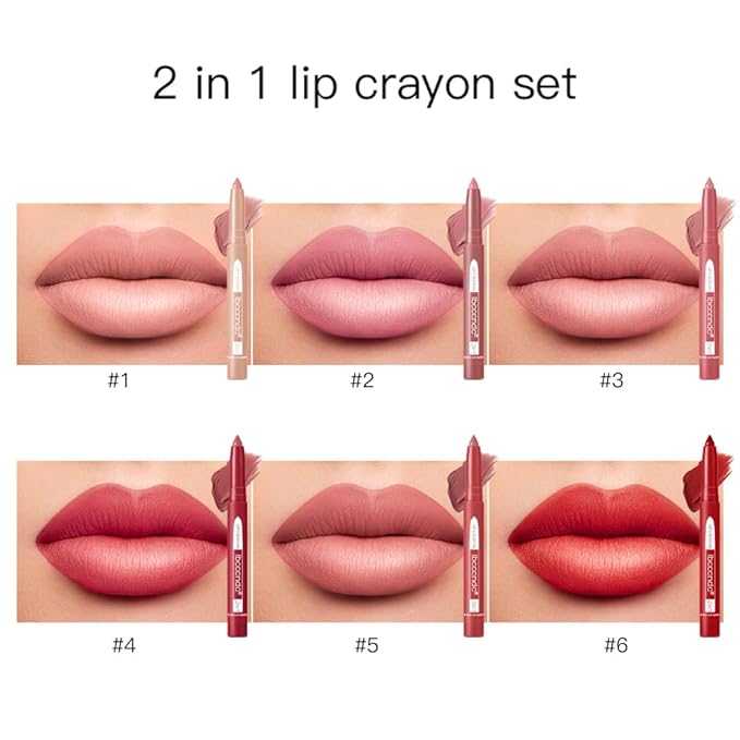 ibcccndc 6PCS Lip Liner and Lipstick