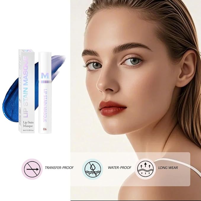 Matte Lip Gloss Peel Off Masque - Peel Off Lip Stain Tattoo, Rich Neutral Red Peel Off Lip Tint，Long Lasting Waterproof Transfer-proof Lip Mask Lip Stain Peel Off Lip Gloss,Stay Lip Makeup 06#