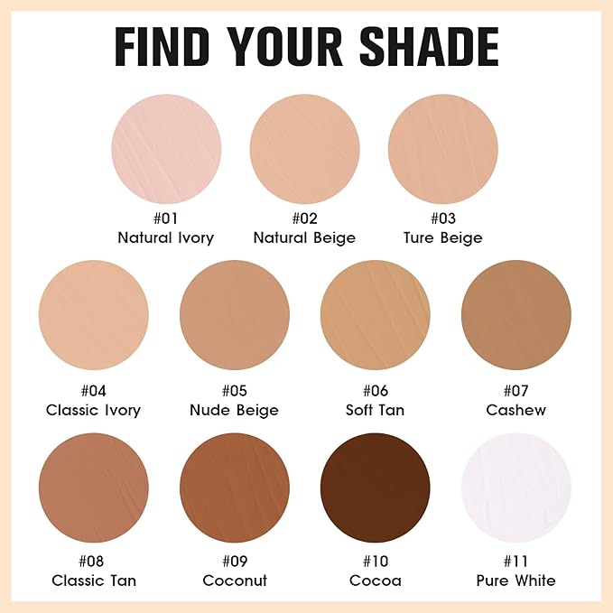 UCANBE Matte Liquid Foundation with Brush, Serum Foundation fl. oz.