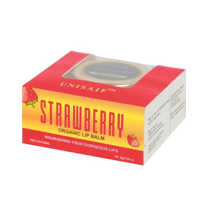 Strawberry Lip Balm - Vegan Lip Brightening
