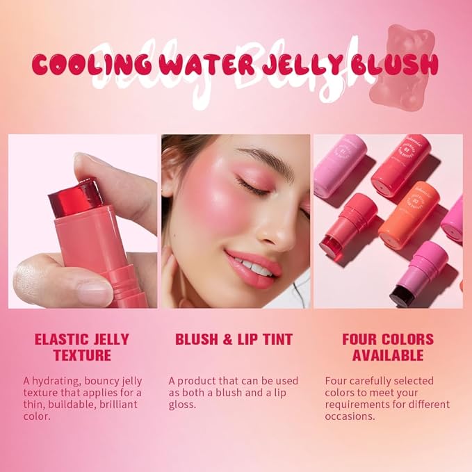 Jelly Cooling Blush Stick, Milk Water Tint, Clear 0.17oz