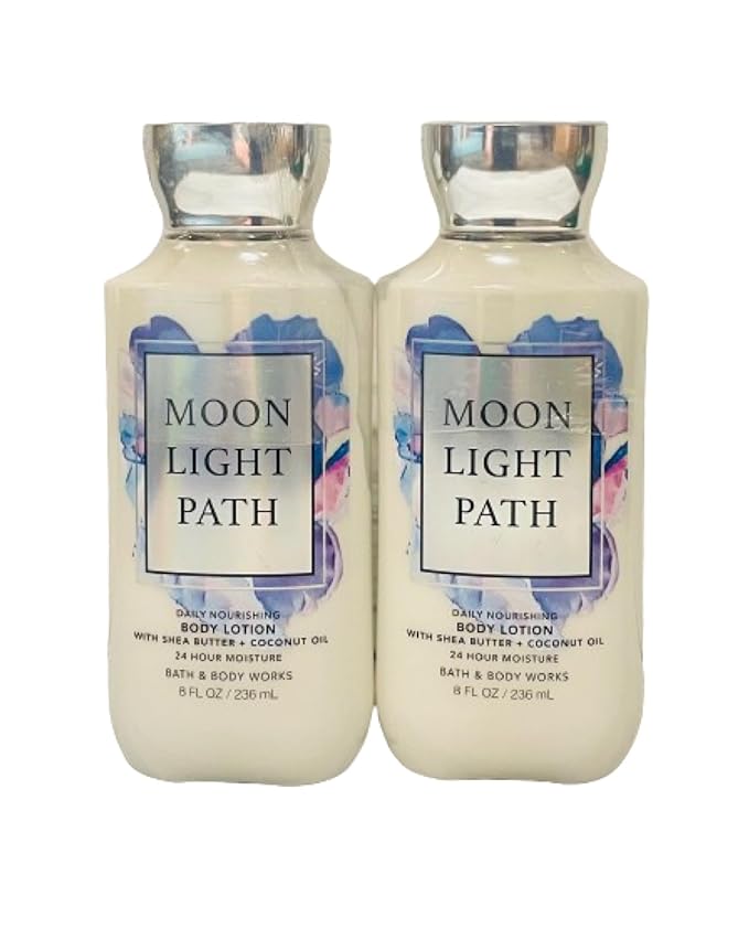 Bath & Body Works Bath and Body Works Moonlight Path Super Smooth Lotion Sets Gift For Women 8 Oz -2 Pack (Moonlight Path) blue 16 Fl Oz