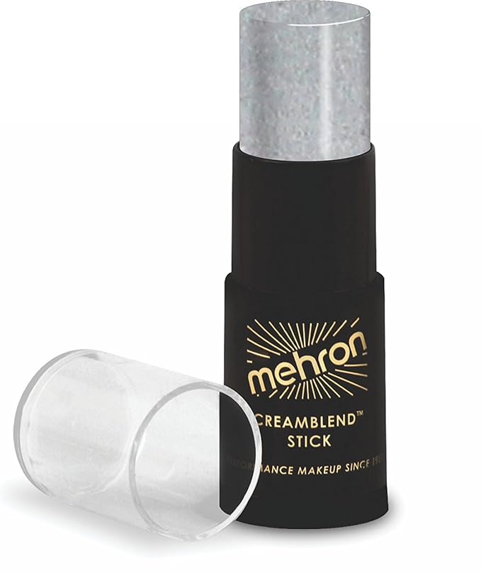 Mehron Makeup CreamBlend Stick | Face Paint, Body g) (Silver) 75 oz