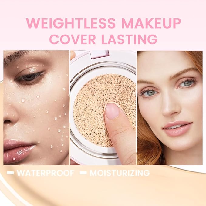 Nuder Cushion Foundation,Natural Beige for Natural & Medium Skin Types