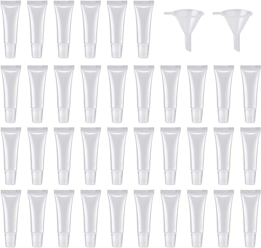 50Pcs 10ml Empty Lip Gloss Tubes Empty Lip Balm Tubes for DIY Lip Gloss Balm Cosmetic