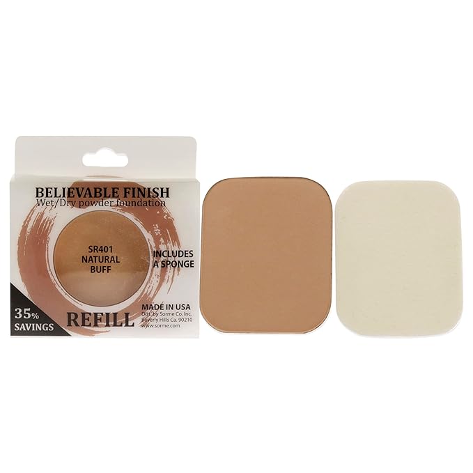 Sorme Cosmetics Believable Finish Powder Foundation Refill in 0.23oz