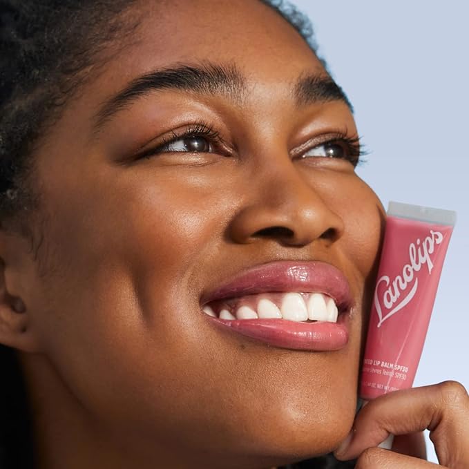 Lanolips Tinted Balm, Rhubarb - Moisturizing