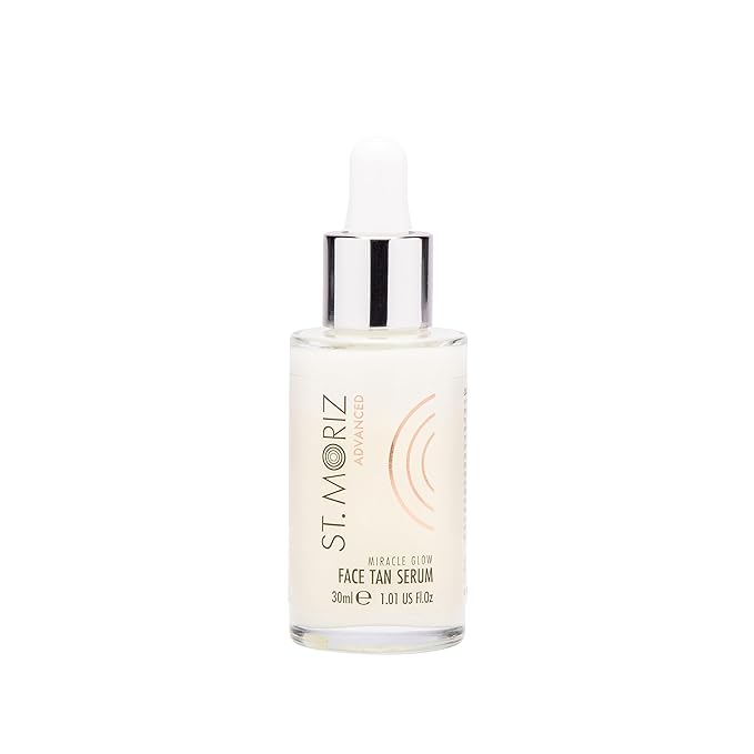 St Moriz Advanced Miracle Glow Face Tanner Serum - Hydrating Self Tan Face Serum, 30ml - With Q10 & Hyaluronic Acid - Natural Sunless Radiant Glow & Gradual Face Self Tanner - Dermatologically Tested
