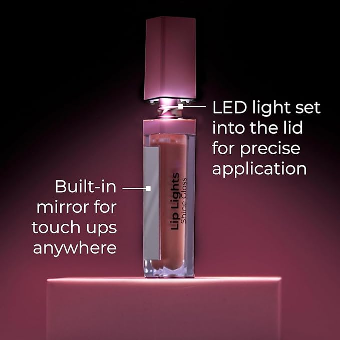 MCoBeauty LipLights Shine Gloss, Clear, Gloss for Irresistible Lips, Vegan, Cruelty Free Cosmetics