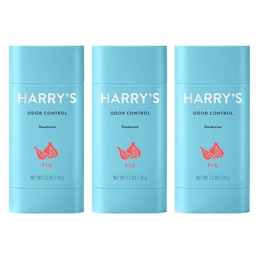 Harry's Aluminum Free Deodorant for Men - Odor Control, Fig Scent, 2.5 Oz, 3-Pack, Men Deodorant Aluminum Free