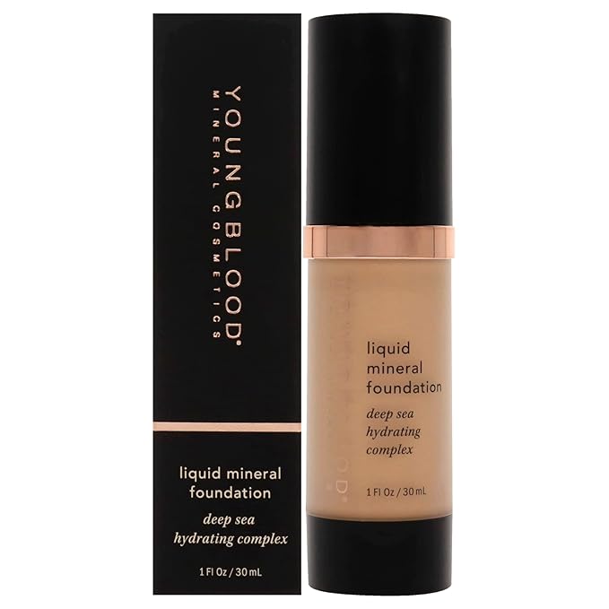 Youngblood Liquid Mineral Foundation, Sun Kissed | Lightweight, Free, Gluten-Free