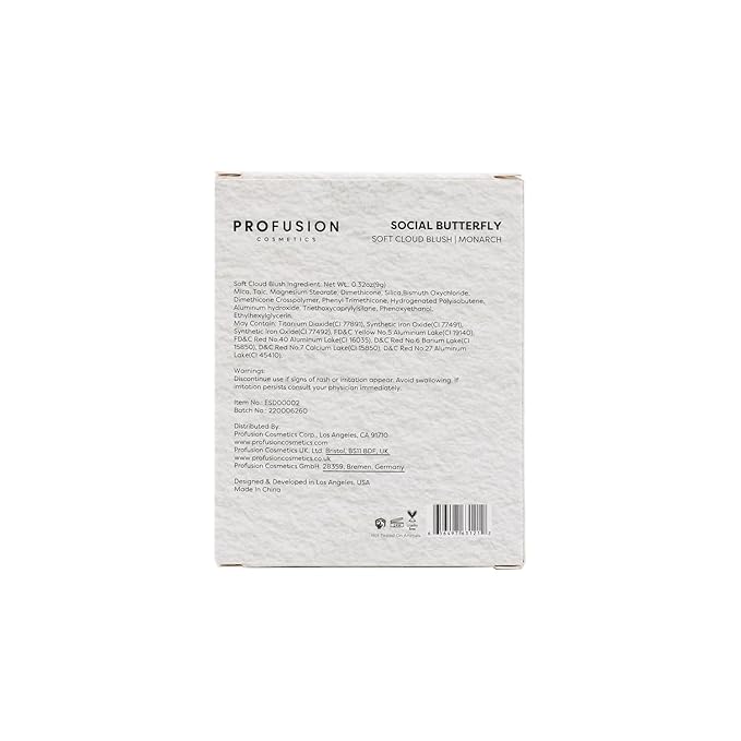 Profusion Cosmetics Empowered Social Butterfly Mousse Blush, Lightweight (Monarch, Standard)