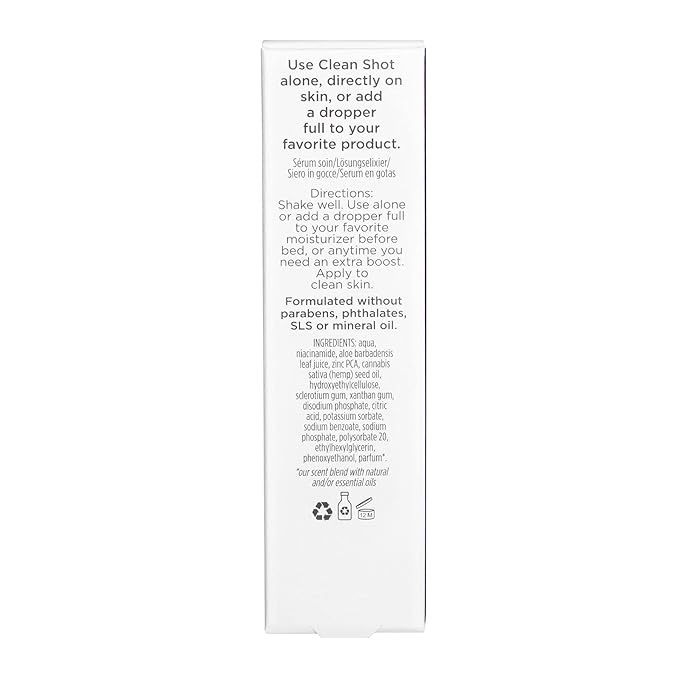 Pacifica Clean Shot Niacinamide Zinc and Hemp 10 0.8 oz