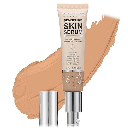 Phoera Foundation Makeup,Flawless Soft Matte Full Coverage with Beige, 1PC)