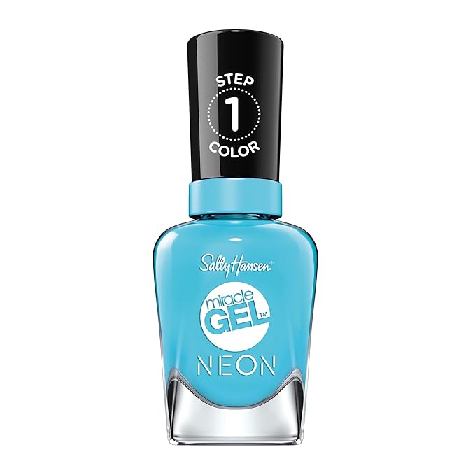Sally Hansen Miracle Gel™, Miami Ice, Long Lasting, Gel-Like Formula, No UV Lamp Needed, Blue Nail Polish