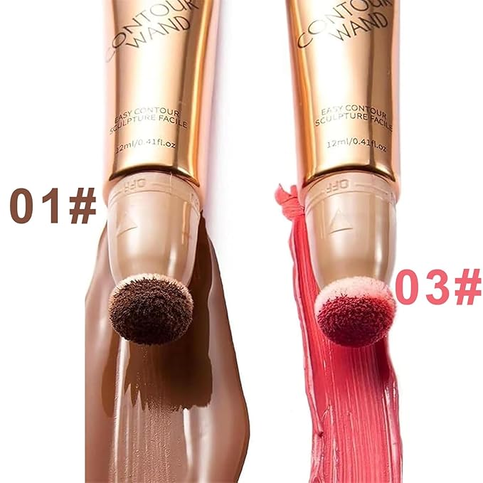 Summaryas Contour Wand & Blush Wands Duo - Blushs, Liquid Blush Wand for Women (Contour wand, 15ml-01)