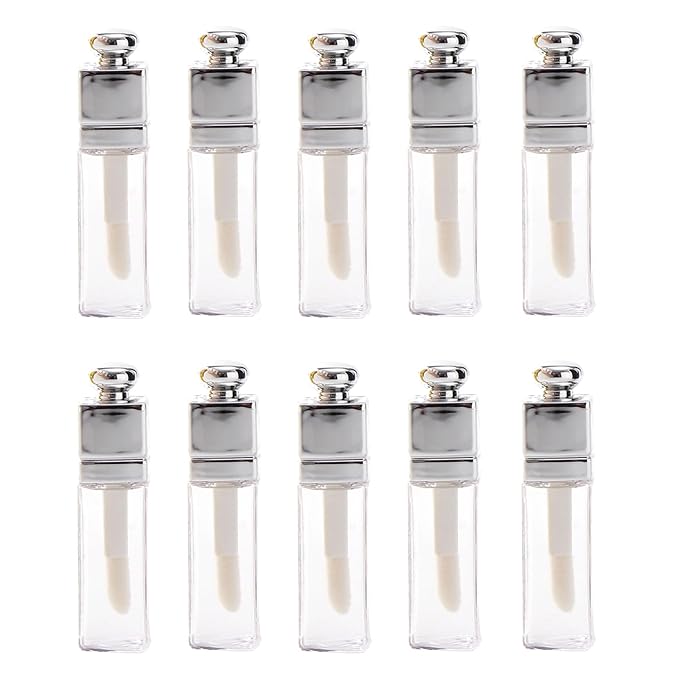 Empty Lip Gloss Tubes Containers Clear Refillable Lip Balm Bottles Transparent Mini Lipstick Containers for DIY Makeup Lip Gloss Makeup