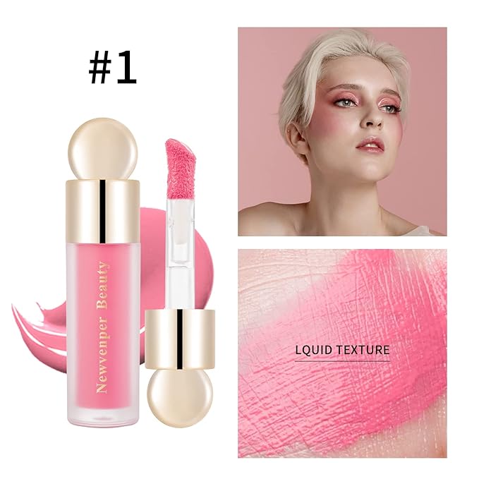 Face Blush with Face Brush Liquid Blush for