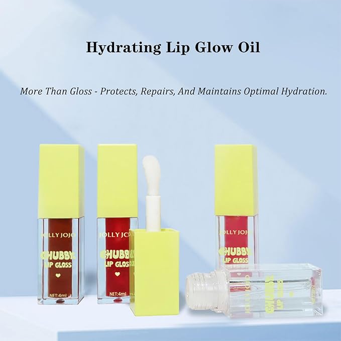 Lip Glow Oil - Hydrating Lip Oil Tinted, Long Lasting Plumping Lip Balm Lip Care Moisturizing Lip Gloss (# 6)