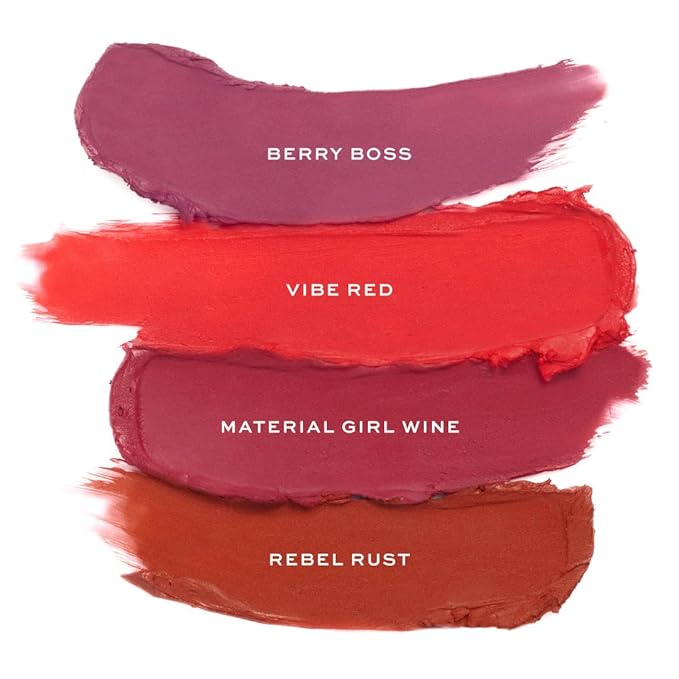 Revolution, Lip Allure Soft Satin Lipstick, Highly Pigmented & Smudge Proof, Long Lasting Creamy Satin Finish, Contains Vitamin E, Berry Boss, 0.11 oz