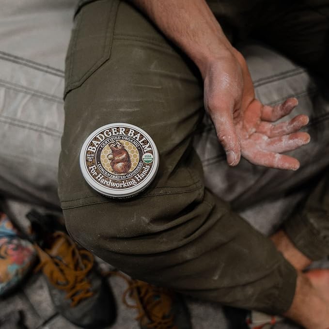 Badger Healing Balm, Hard Working Hands Cream, Organic Hand Cream for Dry Cracked Hands, Long Lasting Hand Moisturizer/Dry Hands Treatment, .75 oz Tin, 2-Pack