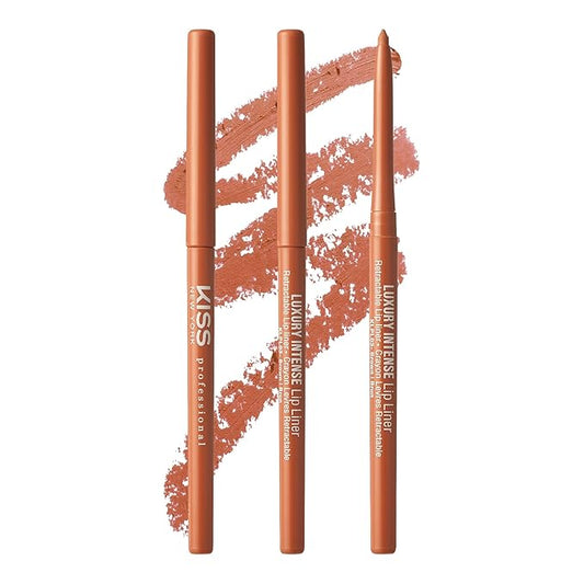 Professional Lip Liner, Long-Lasting Luxury Intense Lipliner, Creamy Retractable Easy to Use Richly Pigmented Lip Liner Pencil 3 PCS (Brown)