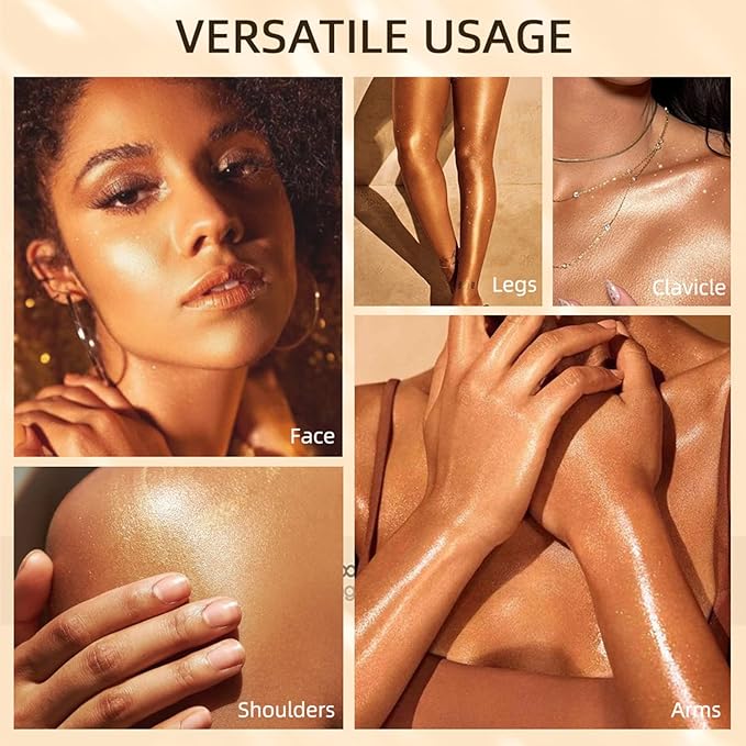 Moisturizing Body Luminizers 5 Colors Smooth and Shimmer Bronze Gold) 40ml