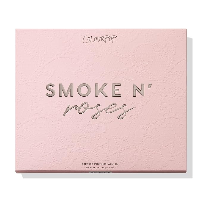 ColourPop Smoke N Roses Eyeshadow Palette - Rosey & Smokey Hues with Metallic and Matte Finishes - High-Pigment Eye Makeup with a Long-Wearing Formula (1.16 oz)
