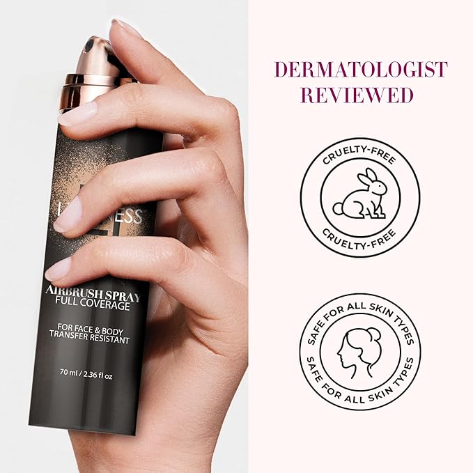 LUMINESS Spray Airbrush Foundation Makeup, Light Deep Shade 2.36 fl oz