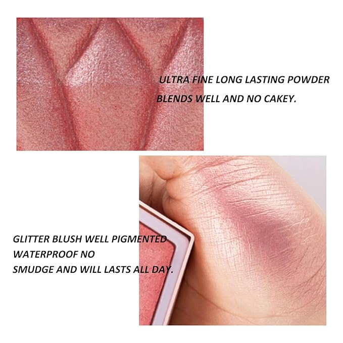 Boobeen Highlighter Makeup Palette, Baked Highlighter Bronzer Powder