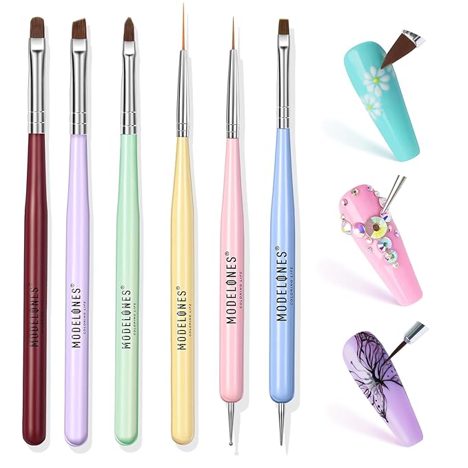 Modelones nail art brush set,