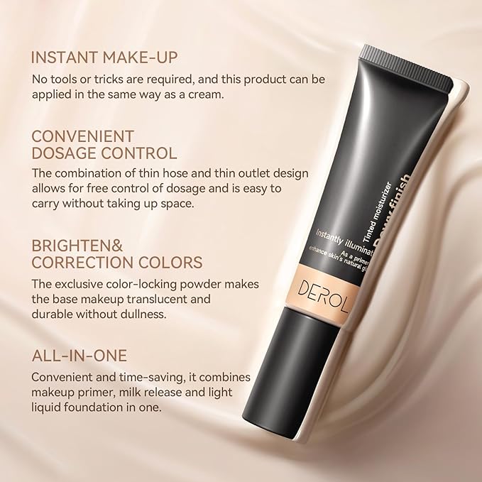 Liquid Foundation,Matte 3-in-iquid Foundation Lightweight, Hydrating CC Cream Cruelty-Free (05) 1 L