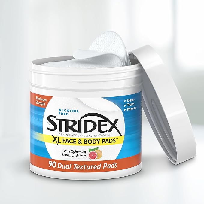 Stridex xl face body pads,