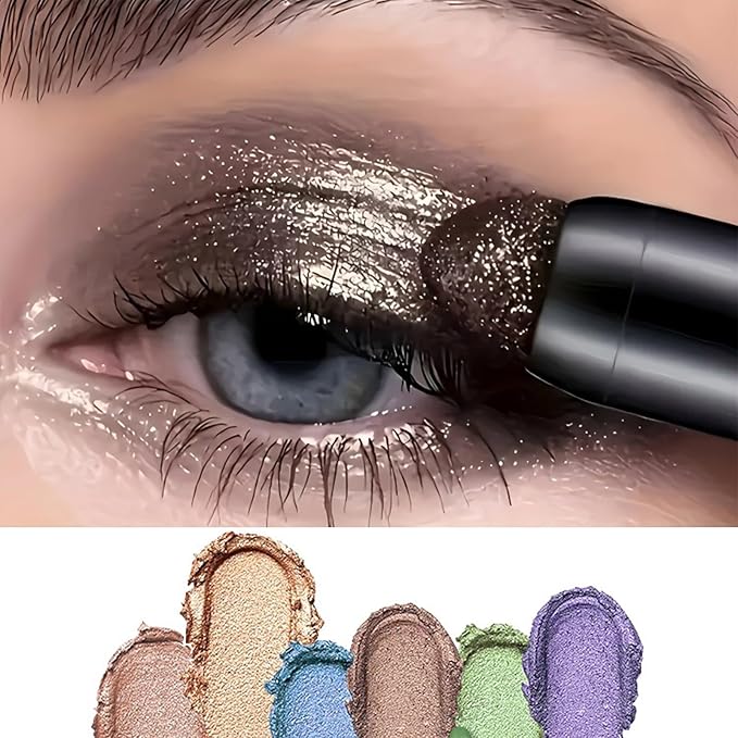Colorful Shimmer Eye Shadow Stick Glittering Eye Shadow Stick Set with Retractable and Waterproof Eyeshadow Pencil for Long-Lasting Makeup Eyeshadow (Type B 8 Pcs)