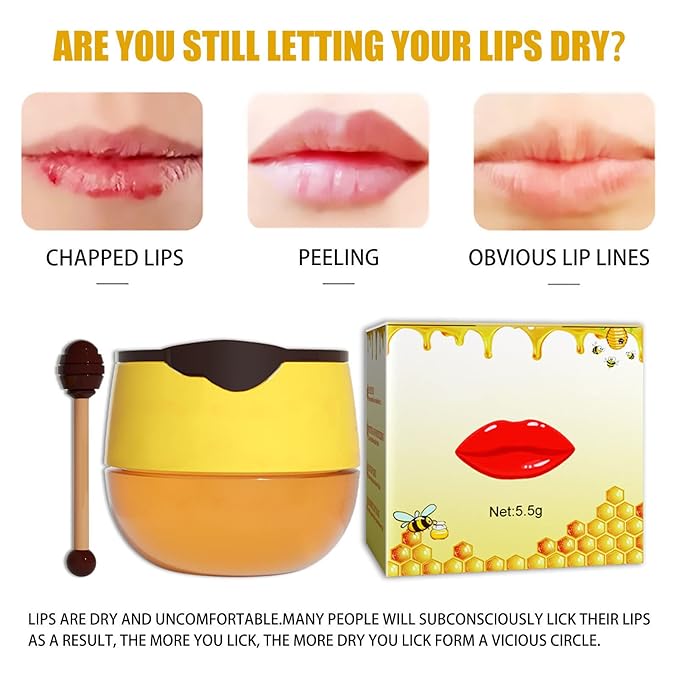 2pcs Honey Lip Balm, Lip Hydrating