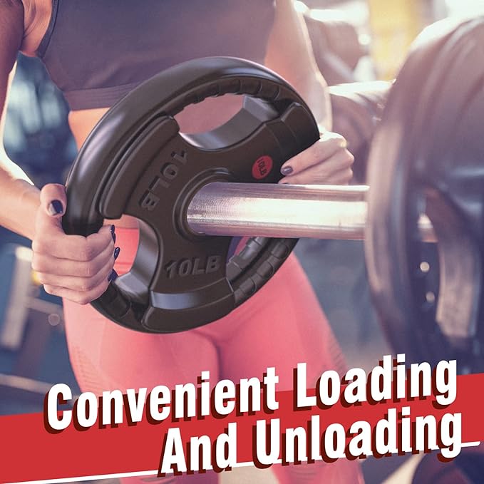 GIKPAL Weight Plates 2-inch Olympic (10lb 25lb 25lb 35lb 35lb 45lb) 45lb)