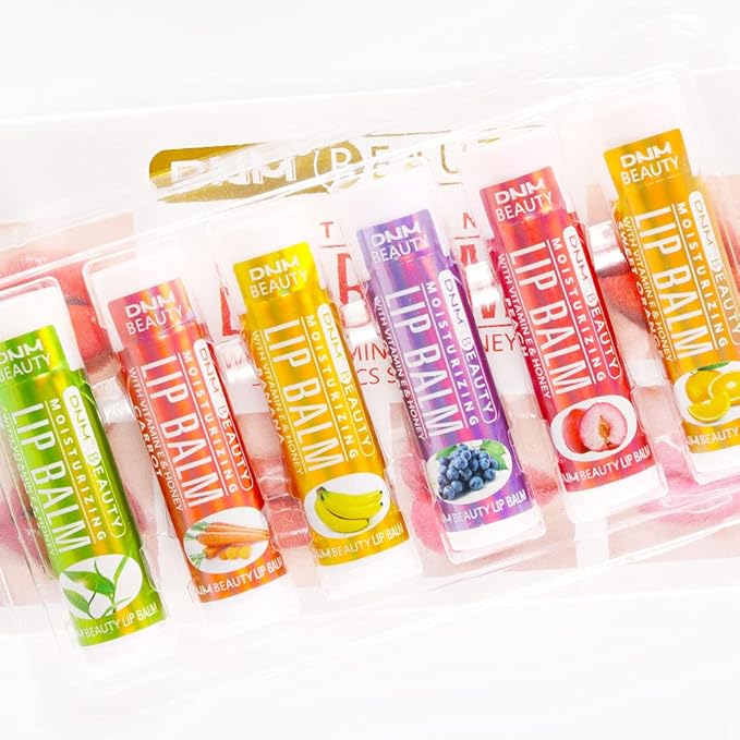 evpct 6Pcs Classic Fruit Flavour Flavored Moisturizing